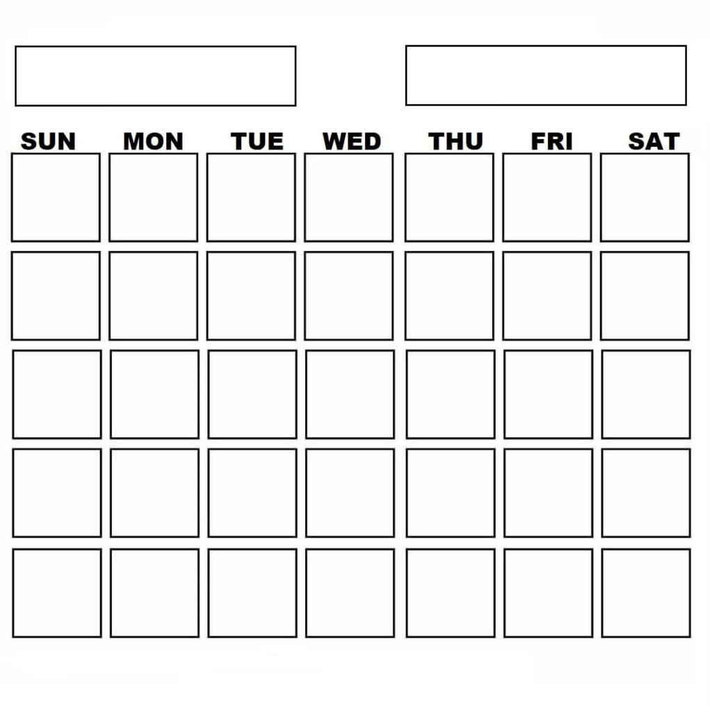 Blank Calendar float style template