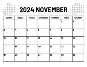 2024 November Calendar - Get Free Printable Calendar