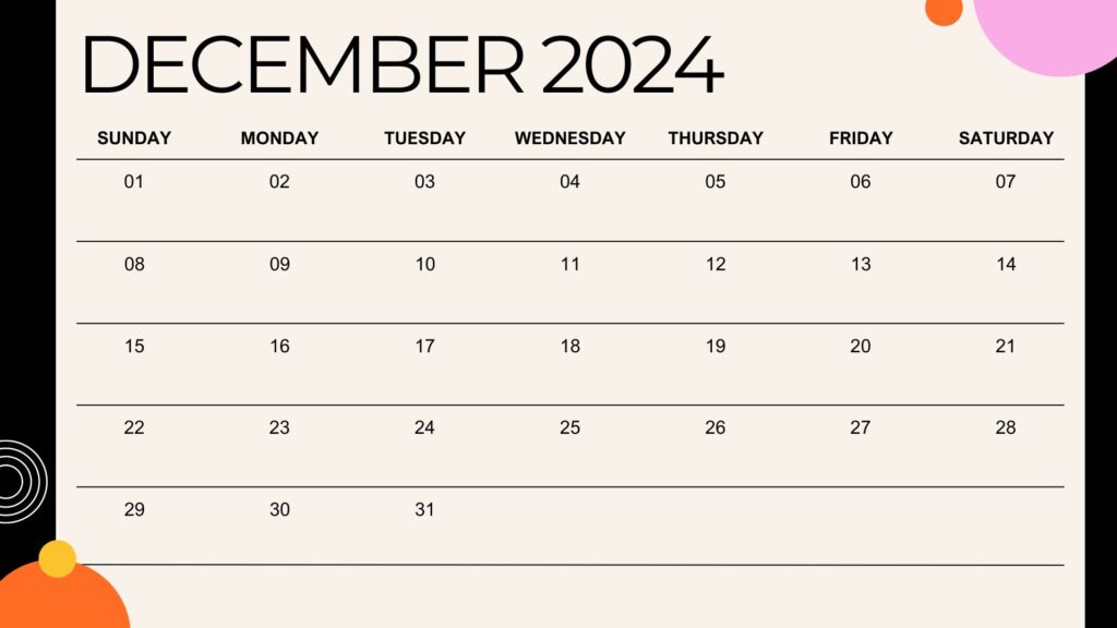 Blue Beige Simple Geometric December 2024 Calendar - Get Free Printable Calendar